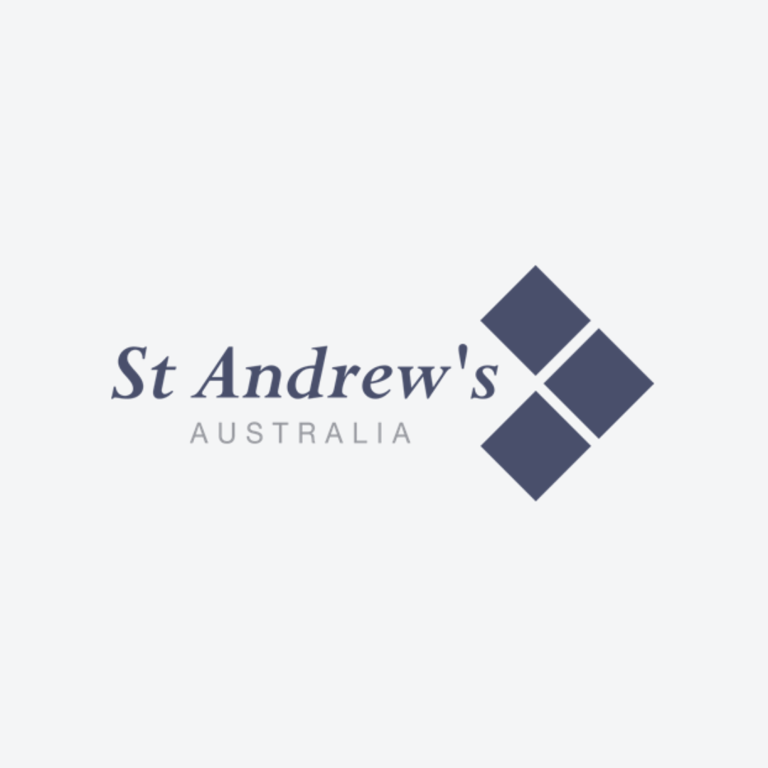 St Andrews Hospital logo australia grey